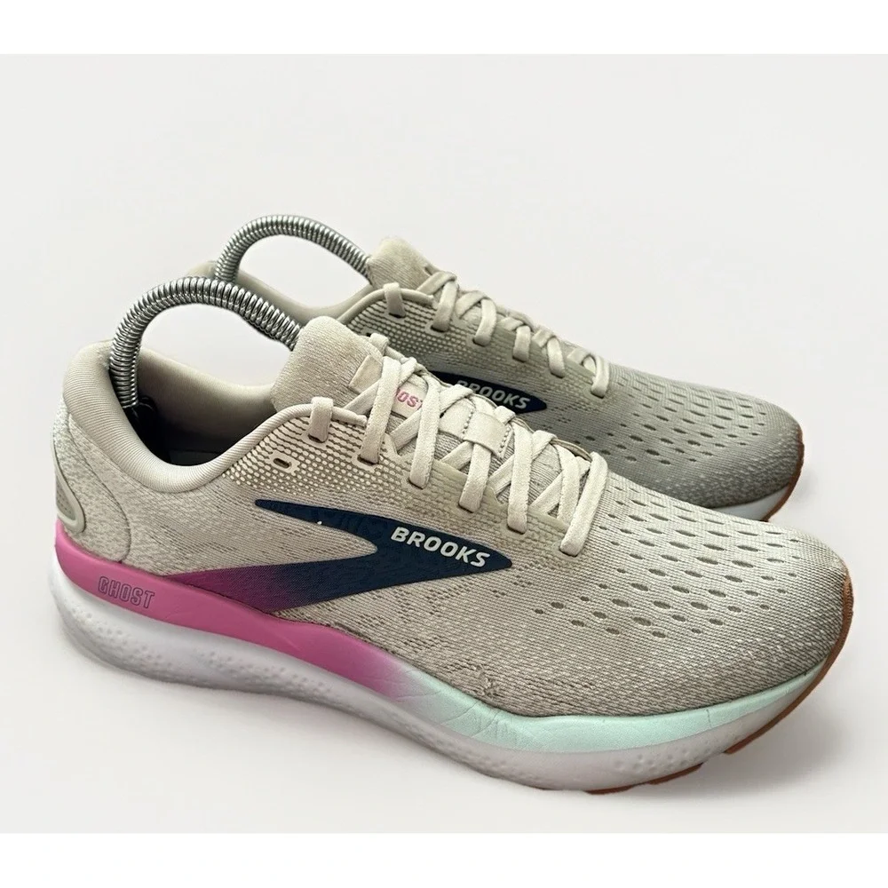 Brooks Ghost 16 1204071B175‎ Gray Running Shoes Sneakers Womens Size 8.5 B